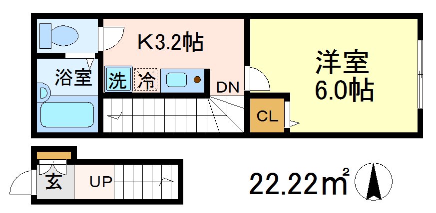 MSKレジデンス世田谷桜 201号室 間取り