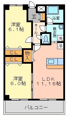 アビティ砧 310号室 間取り