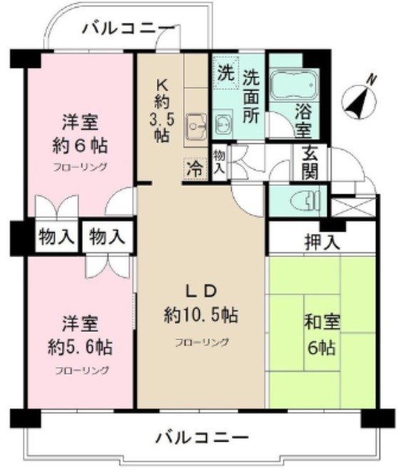 シティハイツ砧 202号室 間取り