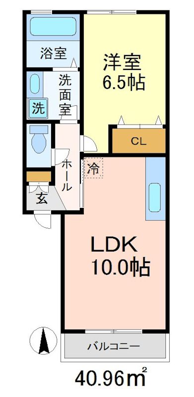 リビングタウンSAKURAⅠ 102号室 間取り