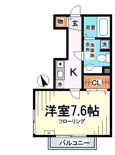 グリーンコート（砧） 102号室 間取り