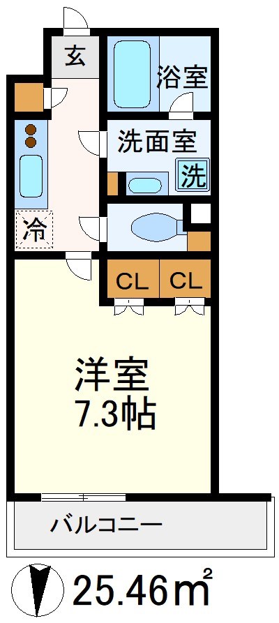 クレヴィスタ祖師ヶ谷大蔵 106号室 間取り