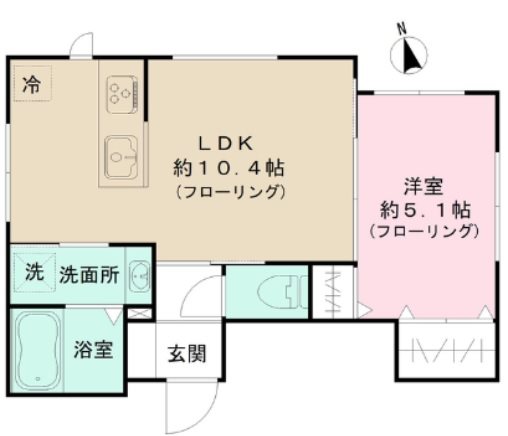 PATIO桜丘 101号室 間取り