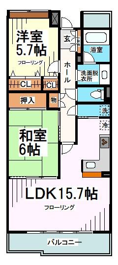 世田谷桜丘グレイスコート 203号室 間取り