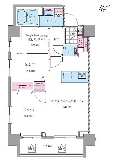 クレヴィアリグゼ世田谷松陰神社前 902号室 間取り