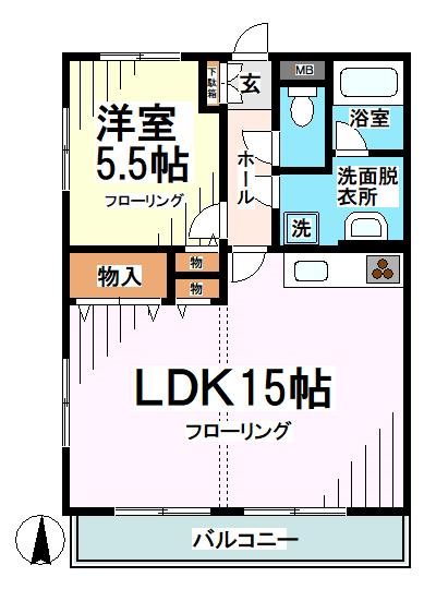 ハイエスト桜丘 307号室 間取り