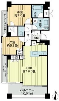 フォーリアコート千歳船橋 202号室 間取り