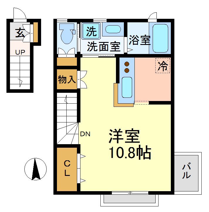 パレットタウン 201号室 間取り