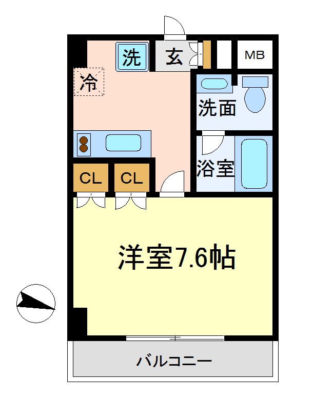 クレイシア世田谷船橋 404号室 間取り