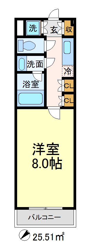 ルーブル経堂 402号室 間取り