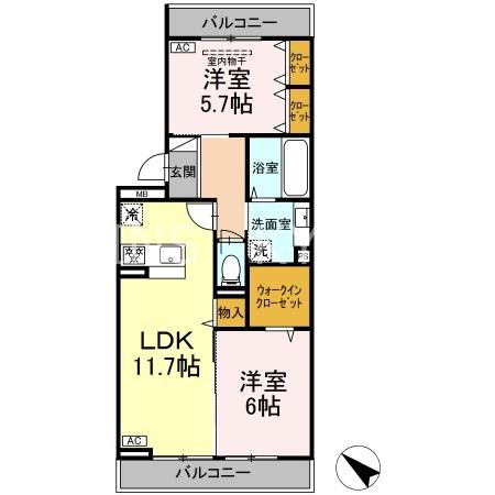 CRESCENTE経堂弐番館  間取り図