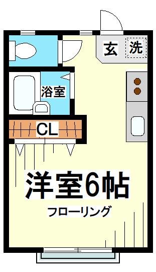 Miki福島 D号室 間取り