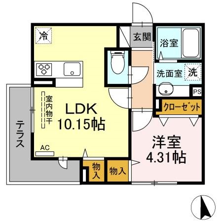 ヴィラルミナス羽根木 101号室 間取り