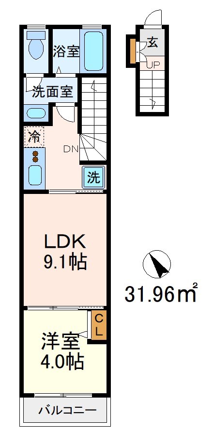 アステージ経堂 202号室 間取り