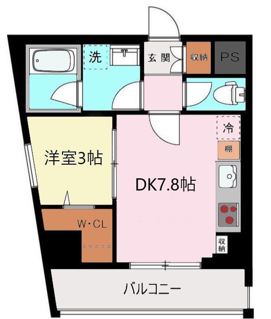 ミレベル千歳台 411号室 間取り