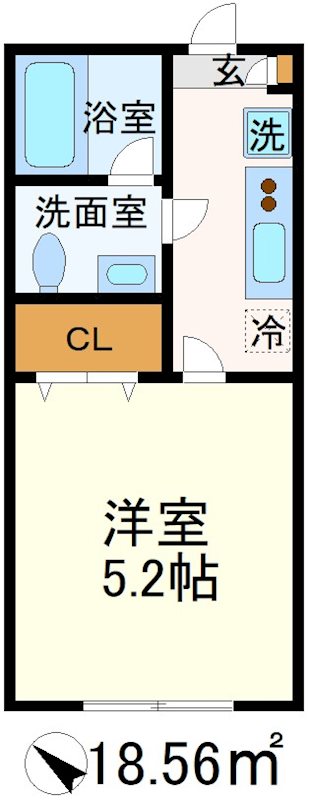 アザーレ桜 101号室 間取り
