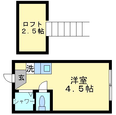 フェリスカロン 203号室 間取り