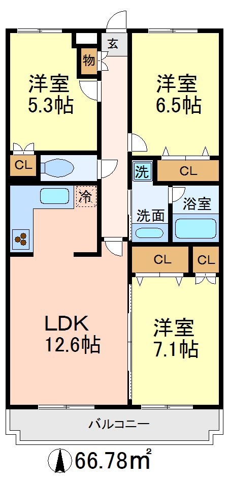 ベルボナール千歳 間取り