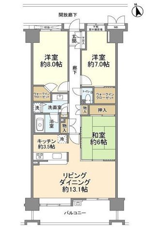 フォルスコート狛江 間取り図