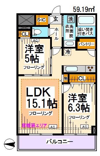 AZALETY上北沢 316号室 間取り