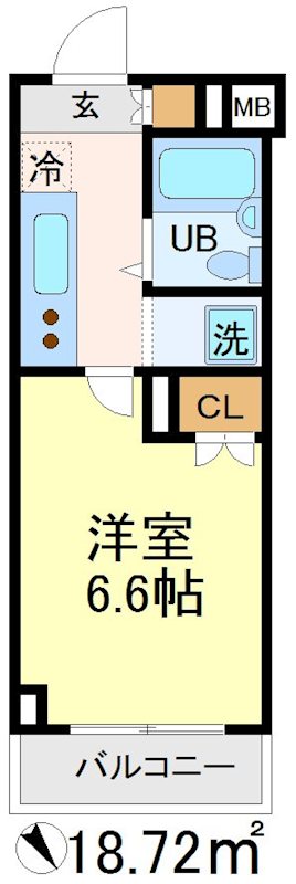 ルーブル千歳船橋 408号室 間取り