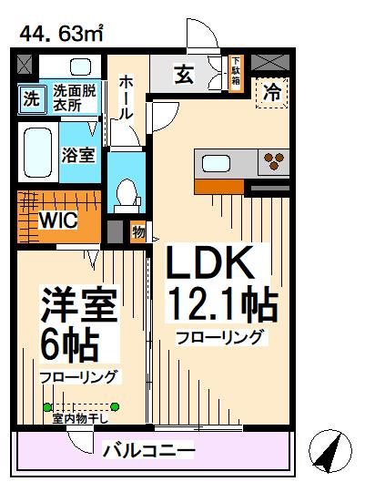CRESCENTE経堂壱番館 109号室 間取り