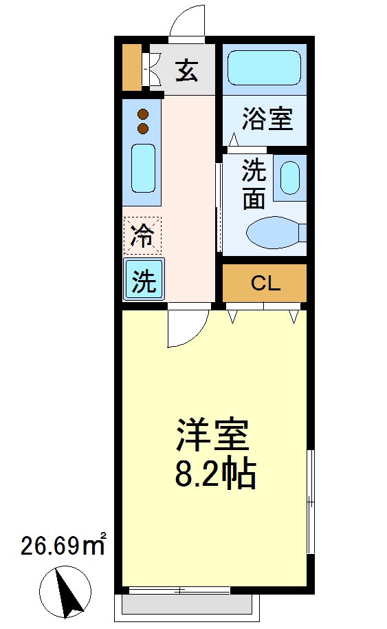 ルコント　ド　リール 208号室 間取り