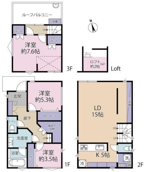 桜丘5丁目戸建 間取り図