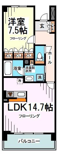 リージア経堂テラスガーデン 間取り図
