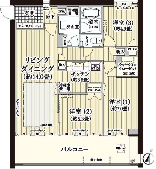 ガーデニエール砧WEST 間取り