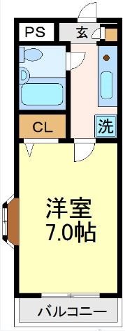 エクレール砧 401号室 間取り