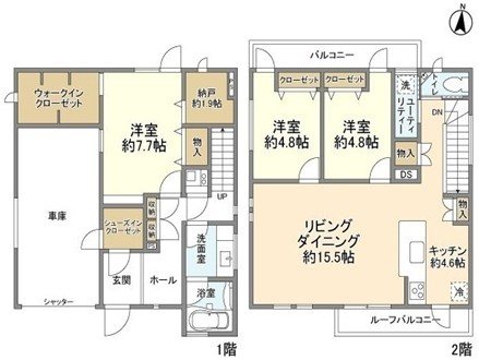 松原5丁目貸家 間取り