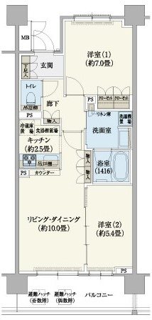 リージア経堂テラスガーデン 605号室 間取り