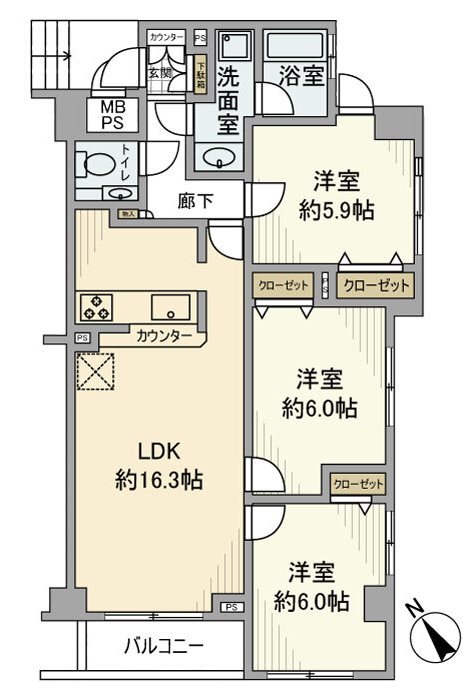 エクセルシオール馬事公苑 間取り
