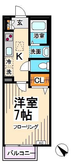 S Flats（エスフラット） 間取り図