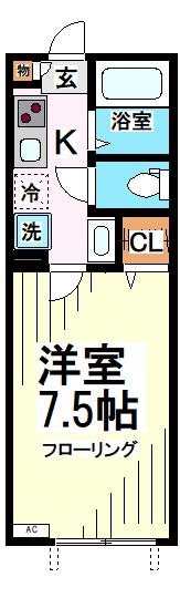 セレッソ千歳船橋 102号室 間取り