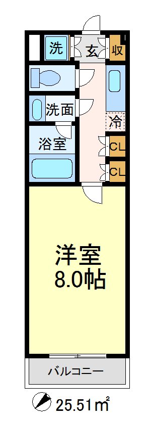 ルーブル経堂 303号室 間取り