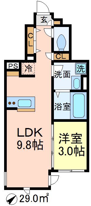CB経堂ノンノ 間取り