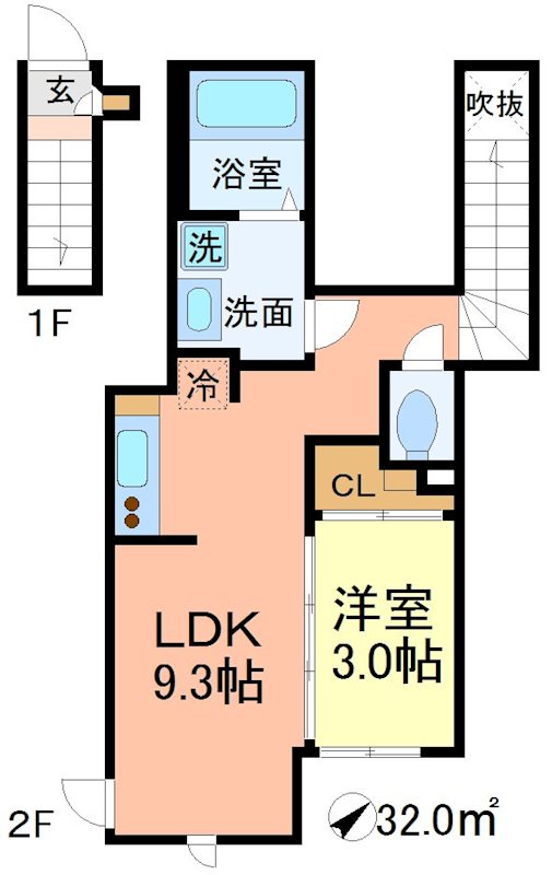 CB経堂ノンノ 間取り
