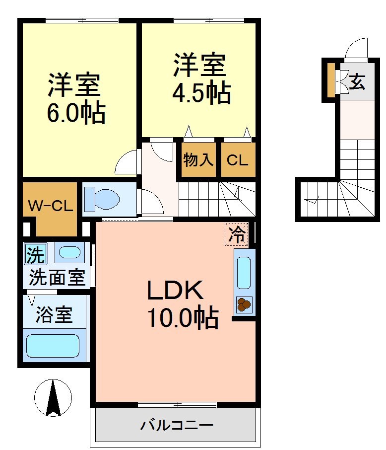 Reveur Constellation 1番館 202号室 間取り