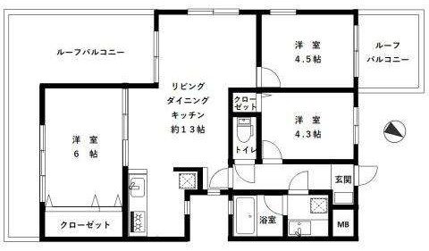 トーカンマンション馬事公苑 間取り