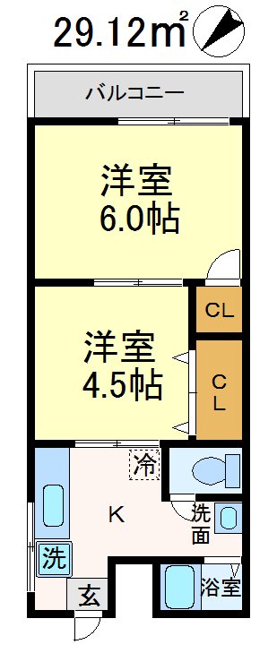 シティーコート経堂 間取り図