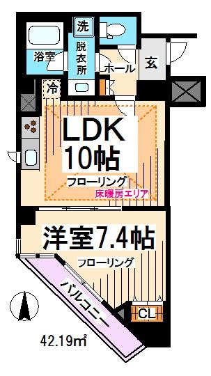メインステージ千歳船橋 801号室 間取り