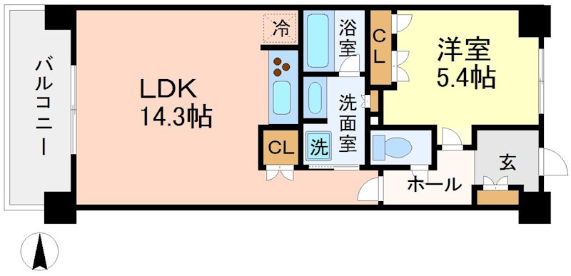アンビエンテ経堂 213号室 間取り