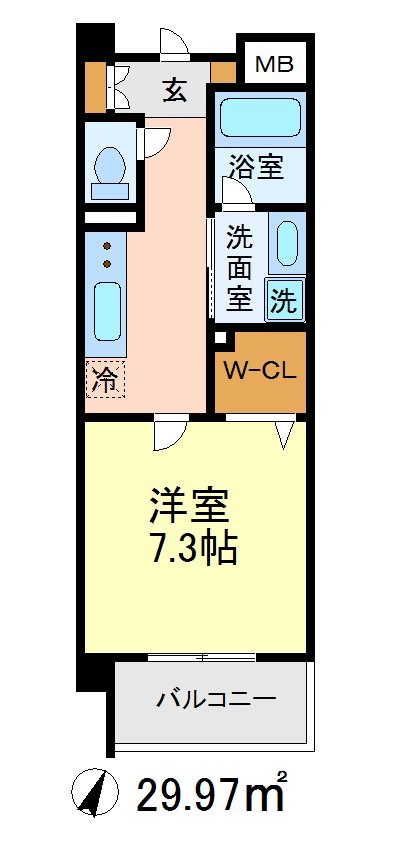 リージア経堂テラスガーデン 522号室 間取り