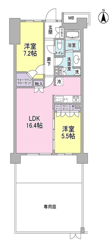 アンビエンテ経堂 107号室 間取り