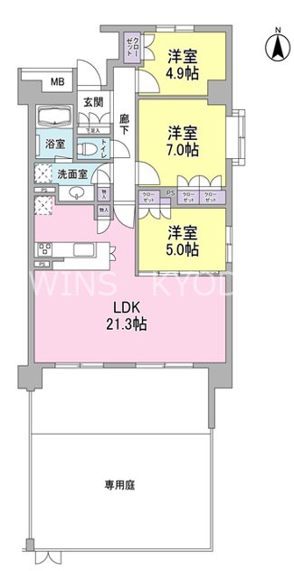 アンビエンテ経堂 101号室 間取り