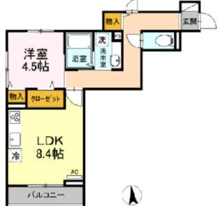 上町DKハイム  間取り