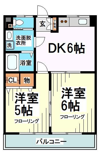 ニューコーポ須賀第一 405号室 間取り