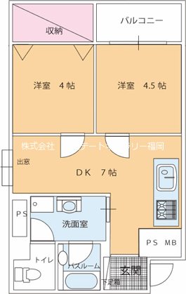 ガーデンブリッジ　206 間取り